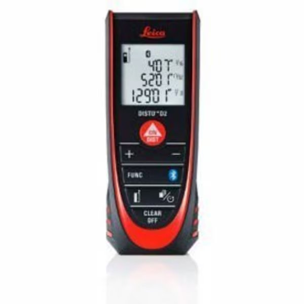 Leica DISTO„¢ D2 US 320ft Bluetooth 4.0 Laser Distance Meter, 838725, Leica Geosystems, Mfr#: 838725
